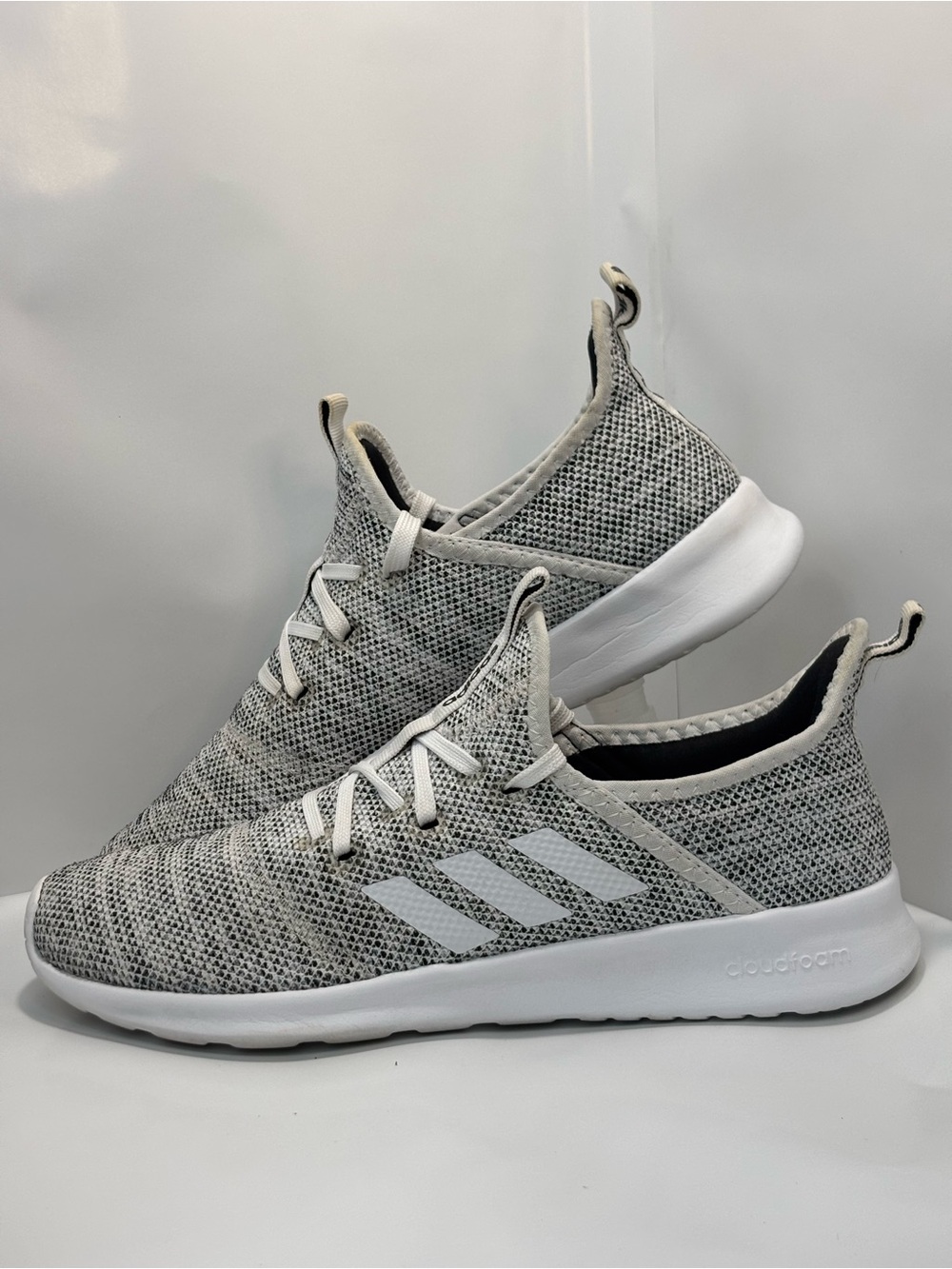 Adidas Cloudfoam Pure Women's Size 8 Cloud White/Black Shoes Sneakers DB0695